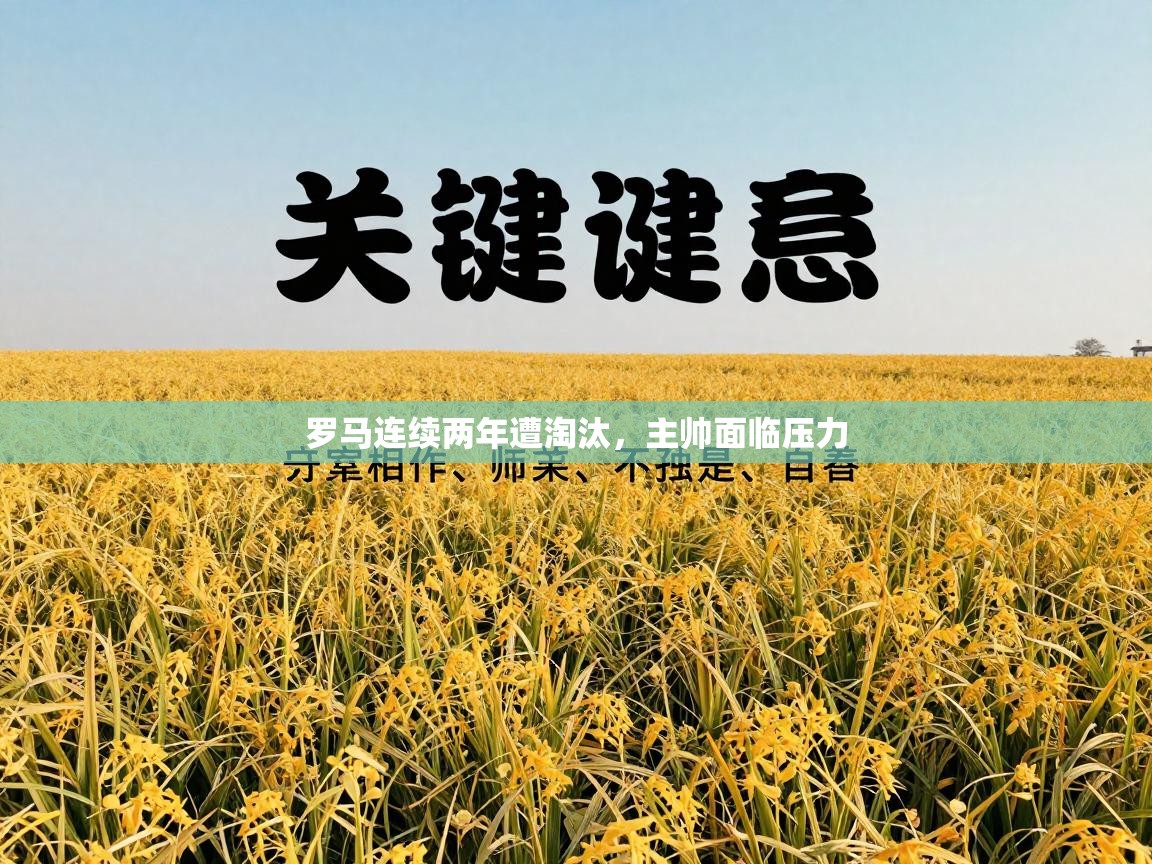 罗马连续两年遭淘汰，主帅面临压力  第1张